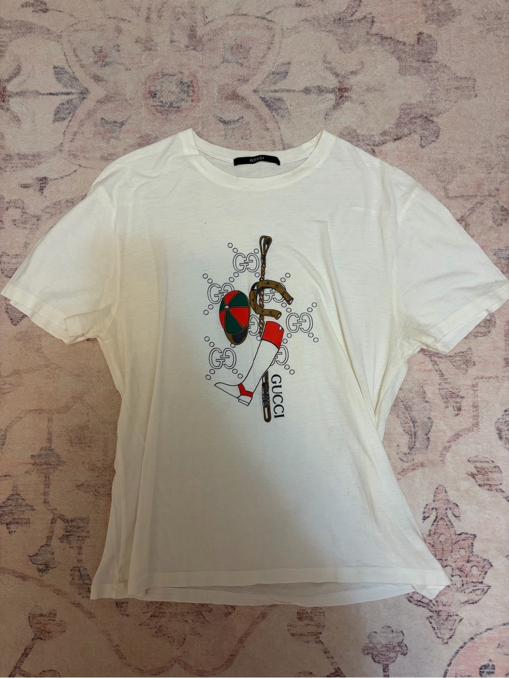 Gucci White Graphic Logo T-Shirt